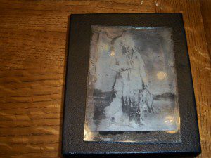 INDIAN CHIEF PHOTO ON GLASS